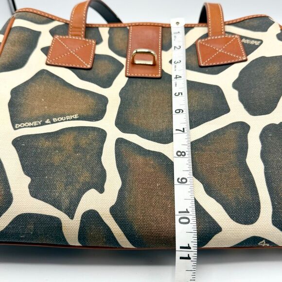 Dooney & Bourke Vintage VTG Canvas Leather Shoulder Giraffe Print Tote Bag - Picture 16 of 16